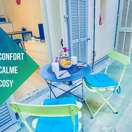 Apartmán Studio T1 Centre - Ideal Couple & Amis - Confort - Wifi - Calme - Climatisation - Coin Terrasse Nice