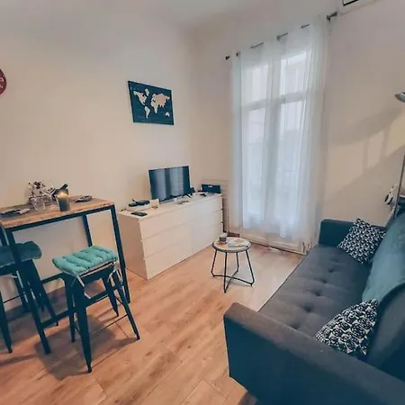 Apartmán Studio T1 Centre - Ideal Couple & Amis - Confort - Wifi - Calme - Climatisation - Coin Terrasse Nice